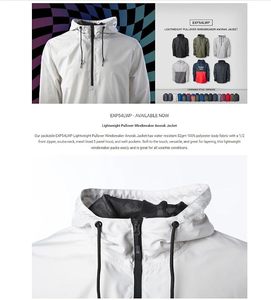 Veste coupe-vent à capuche pour homme, color-block, légère, en polyester, manches longues, fermeture éclair sur le devant, décontractée, streetwear d'hiver - Product Image 4