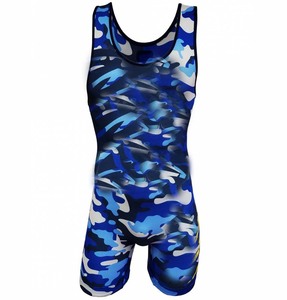Unisex Breathable Sublimated Wrestling Singlet Custom Full Body Graphics Durable 100% Polyester Flag Plus Size EU - Product Image 1