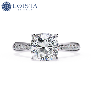 แหวนเพชรทรงกลม 5.00 กะรัต ทองคำขาว 18K ประดับเพชรแล็บ ดีไซน์หกหนามเตย สง่างาม เหมาะสำหรับผู้หญิง สวมใส่ในงานแต่งงานหรืองานหมั้น เครื่องประดับคุณภาพสูง - Product Image 4