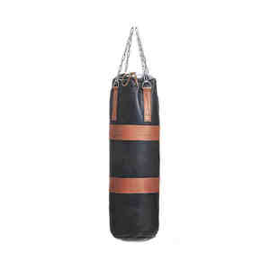 Saco de Boxeo de Cuero Genuino y PU Hecho en Pakistán, con Logotipo Personalizado, Herramienta de Entrenamiento para Hombres, Relleno de Arena - Product Image 3