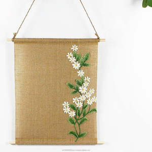 Chemins de table en toile de jute 12" x 71", décorations de mariage vintage, chemin de table marron, sets de table pour la décoration de la maison - Product Image 5