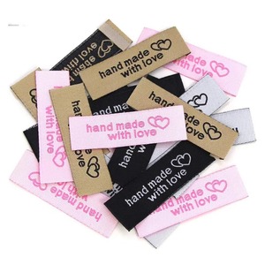 Étiquettes personnalisées en satin tissé de qualité supérieure avec logo imprimé pour vêtements de marque - Product Image 1