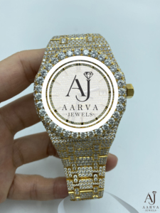 AARVA JEWELS นาฬิกาเพชรหรูหราสำหรับทุกเพศรอนดา ทอนโน กรณีสเตนเลสสตีล อนาล็อก ควอตซ์ 42 มม. สาย 20 ซม. ตัวล็อคแบบซ่อนเรืองแสง - Product Image 6