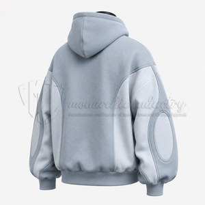Sweat-shirt à capuche surdimensionné personnalisé avec design de manches à panneaux 3D, streetwear unisexe, sweat-shirt en molleton décontracté, OEM ODM - Product Image 4