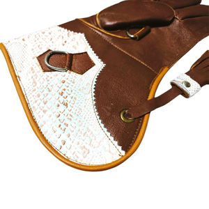Gant de fauconnerie de style arabe en cuir de cerf, 30 cm de long, double couche, qualité supérieure, fait main, pour l'entraînement en extérieur, très apprécié - Product Image 4