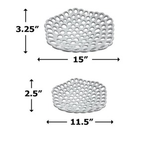 Ensemble de bols de service modernes en métal, 15 pouces et 11,5 pouces, lavables au lave-vaisselle, non revêtus, décoratifs, pour servir les aliments lors de fêtes - Product Image 6