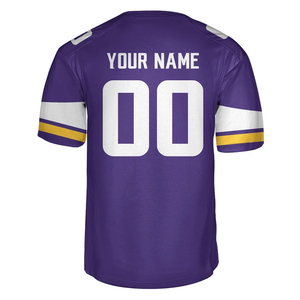 Maillot de football américain à manches courtes respirant, nouveau design OEM personnalisé, impression numérique de haute qualité, entraînement - Product Image 2