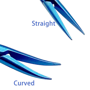 Portaagujas Oftálmico Curvo y Recto con Bloqueo de Titanio, Instrumentos Quirúrgicos - Product Image 2