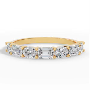 Anillo de Corona de Esmeralda de Alta Calidad con Diamante Cultivado en Laboratorio de Corte Oval y Esmeralda, Oro de 18K, Proveedor de Joyería Fina al por Mayor OEM - Product Image 1