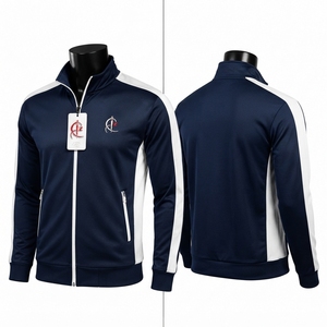 Veste de sport pour homme, tissu polyester respirant, technologie de séchage rapide, design léger, poignets élastiques, confortable, athlétique - Product Image 6