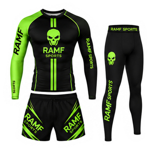 <b>Athletic</b> BJJ Rash Guard UPF50+ Full Sleeve Stretchable Fabric Quick Dry Tech Flexible Fit for Gym Training Sports - Product Image 5