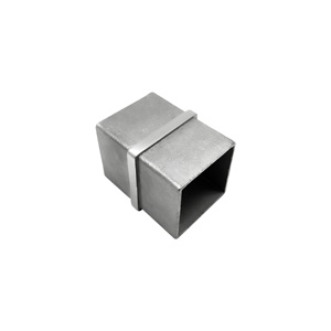 Connecteur en T carré en acier inoxydable poli à 2 voies et 180 degrés pour usage hospitalier, raccord de soudure pour conduites de 30 mm et 50 mm - Product Image 1