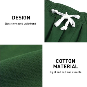 Shorts de sport pour homme en nylon/coton brodé, écologiques, décontractés, respirants, à séchage rapide, avec cordon de serrage - Product Image 5