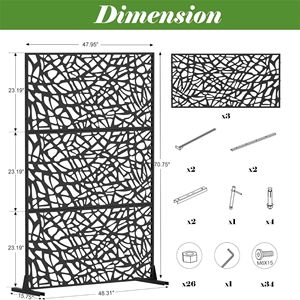 Pannelli Decorativi Autoportanti per Interni/Esterni, Schermo in Metallo e Divisorio per Ambienti - Product Image 6