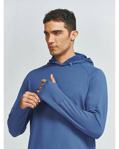 เสื้อฮู้ดผู้ชายแบบมีซิป ผ้าฟลีซบุซับในอุ่นสบาย แห้งเร็ว ระบายอากาศได้ดี คุณภาพสูง สีพื้น เหมาะสำหรับฤดูหนาว - Product Image 4