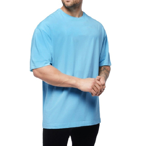 Camiseta de Algodón de Color Sólido para Hombre, Talla Grande, Manga Corta, Cuello Redondo, Corte Holgado Informal, Tejido Jersey, Largo Regular - Product Image 2