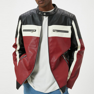 Veste en cuir véritable pour homme, style hip-hop, de haute qualité, marron, veste de motard, fabricant OEM ODM, vente directe d'usine - Product Image 4