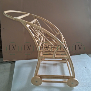 Chaise poussette pour poupée en rotin naturel, faite à la main, mignonne et légère, pour tout-petits, provenant d'un fournisseur vietnamien B2B - Product Image 4