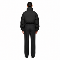 Blouson court matelassé oversize pour femme, imperméable, coupe-vent, en polyuréthane, sans coutures, réfléchissant, avec capuche Sashiko, léger