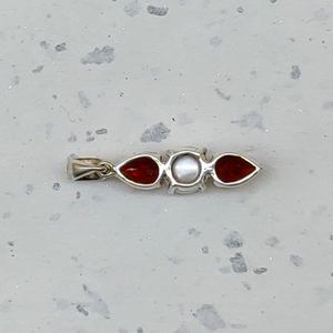 Collar con colgante de piedras preciosas de perlas granate para mujer de plata sólida 925 con ajuste de bisel regalo de cadena fina Bohemia - Product Image 2