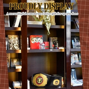 Custom Championship Belt Wrestling Boxing MMA Champion Title Premium Leather Gold <b>Metal</b> <b>Plates</b> Personalized Logo OEM Maker <b>Metal</b> - Product Image 3