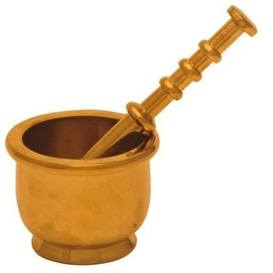 High Quality Brass Mortar And Pestle With Polish Finished For Manual <b>Coffee</b> And Spices <b>Grinder</b> Kitchenware Metal Imam Dasta - Product Image 3