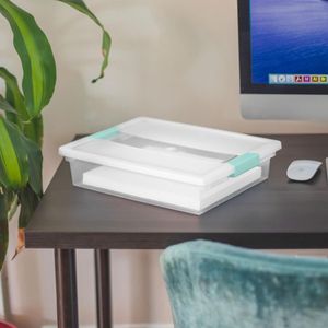 Paquete de 6 Contenedores Apilables de Plástico Transparente con Tapas con Cierre, Amplia Superficie para Escribir, Organizador de Materiales de Arte y Manualidades - Product Image 5