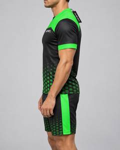CLAW INTL Conjunto de Camiseta de Fútbol para Hombre, Diseño de Puntos Negros y Verdes, Sublimada, Poliéster que Absorbe la Humedad, Manga Corta, Corte Atlético - Product Image 5
