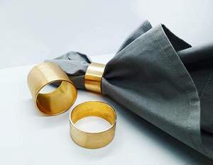 Anillos de Servilleta Dorados de Estilo Vintage, Soportes Metálicos para Servilletas de Boda y Mesa, Anillos de Servilleta de Latón para el Hogar y Eventos - Product Image 2