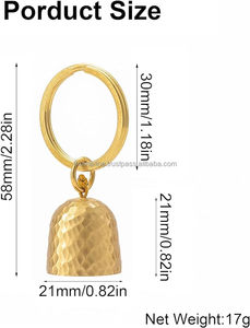 À la mode Laiton Cloches Porte-clés pour Camping En Plein Air Sac Bourse Bijoux Cloches Logo Personnalisé Belle Conception - Product Image 5