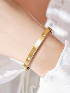 Juego de 3 relojes para mujer, reloj de cuarzo en tono dorado, elegante caja y esfera ovaladas, reloj de pulsera de moda lujoso pero minimalista B933 - Product Image 2