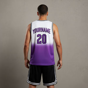 Maillot de basketball personnalisé en polyester respirant à 100 %, col en V sans manches, rouge, pour homme, imprimé géométrique, séchage rapide - Product Image 6