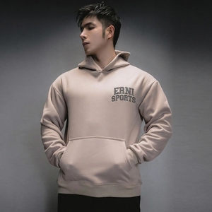 Unisex Autumn Winter Sports Hoodie <b>Fleece</b>-Lined Long Sleeve <b>Running</b> Fitness Workout Sweatshirt Loose Fit Warm Pullover Hooded - Product Image 1