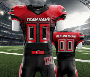 Uniformes de football américain personnalisés de haute qualité, 100% polyester, respirants, grandes tailles - Product Image 4