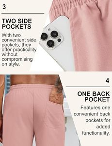 Pantalones Cortos Chino Elásticos Premium para Hombre, Transpirables, Casuales de Verano, Estilo Smart Casual, con Logotipo Frontal Personalizado, Cierre de Botón, para Golf - Product Image 4