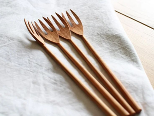 Juego de Cucharas para Ensalada de Madera Hechas a Mano, Modernas, Ecológicas, Ligeras, con Mango Largo, Duraderas, para Servir en Fiestas - Product Image 3