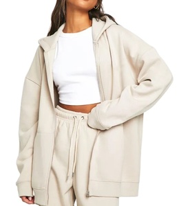 Ropa de mujer, de talla grande sudaderas con capucha, sudaderas OEM con diseño de logotipo de Color personalizado, ropa de calle, sudaderas con capucha transpirables con cremallera para mujer - Product Image 1