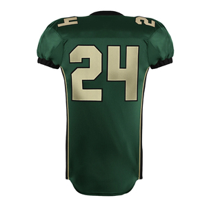 Polyester Made American Football Jerseys Dark Green Color Quick Dry Breathable Moisture-Wicking Training Competition Unisex - Product Image 2