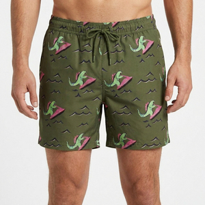 Premium Quality Men's <b>Surf</b> and Swim Boardshorts 2-in-1 Fit Funny Dinosaur Pattern Summer Beach Wear Supplier Factory Price - Product Image 4