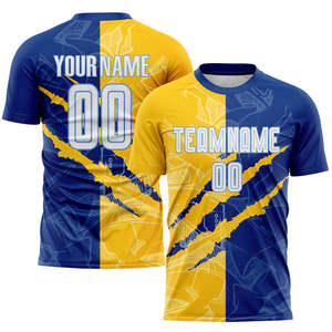 Maillots de football personnalisés respirants, anti-bactériens, protection UV, 100 % polyester, kits d'entraînement de football, sublimation OEM - Product Image 2