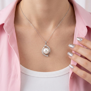 Colgante de Corazón Clásico con Diamante Real de Corte Brillante en Oro Blanco de 18k de Alta Calidad, Joyería Fina a Precio de Fábrica - Product Image 3