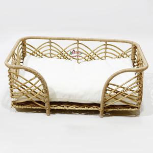 Casa para Mascotas de Ratán Hecha a Mano, Duradera y de Alta Calidad, con Cama Acolchada Suave para un Sueño Cómodo de Perros y Gatos - Product Image 5