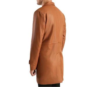 Abrigos de Cuero Marrón Premium de Moda para el Invierno, Diseño Elegante, Comodidad Superior y Estilo Moderno para Hombres, Ropa para Clima Frío - Product Image 4