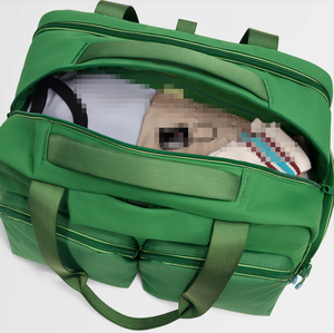 Bolsa Deportiva Expandible de Nailon Verde Unisex con Cierre de Cremallera, Gran Capacidad, para Gimnasio, Viajes, Deportes, Fitness, con Compartimento para Zapatos - Product Image 2