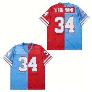 Maillots de football américain personnalisés, vêtements de sport d'été courts, 100% polyester, séchage rapide, protection UV, marque privée pour les écoles - Product Image 5