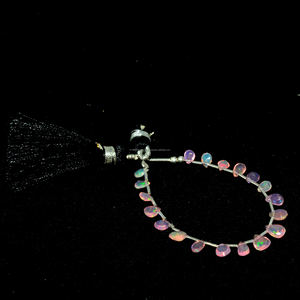 Perles en forme de poire à facettes en opale éthiopienne de haute qualité fabrication de bijoux multi-usages faits à la main rose naturel-vente en gros - Product Image 2