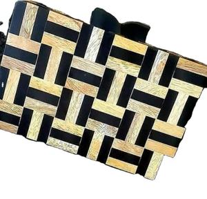 Bolso de Mano de Lujo Personalizable Hecho a Mano para Boda, Incrustaciones de Nácar, Alta Calidad, Cierre Abierto, Estilo Femenino, Cadenas Bordadas, Islámico - Product Image 6