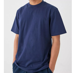 เสื้อยืดคอกลมแขนสั้นผ้าฝ้ายสีดำเรียบสำหรับผู้ชาย เสื้อยืดผ้าฝ้ายสีขาวนุ่มทรงโอเวอร์ไซส์สำหรับผู้ชาย ทรงหลวมใส่สบายแบบเรียบง่าย - Product Image 3
