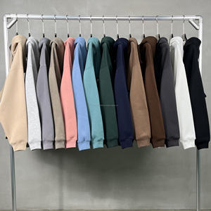 Sweat-shirts à capuche personnalisés pour hommes en coton et polyester, lourds, surdimensionnés, streetwear, broderie, sweat-shirts à capuche pour hommes - Product Image 3