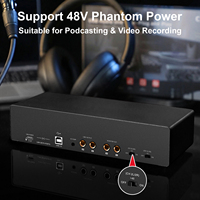Interface audio filaire professionnelle de haute qualité OEM d'usine, 4 canaux, 24 bits, 192 kHz, carte son USB pour l'enregistrement en studio